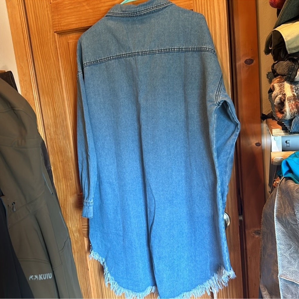 New no tags White Birch New-No tags Distressed Denim Jacket Large - Picture 4 of 7